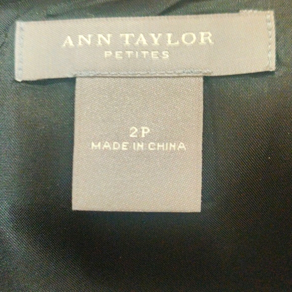 Ann Taylor 2 Piece Skirt Suit Gray Plaid Petite Business Attire Black White Wool - Picture 14 of 15